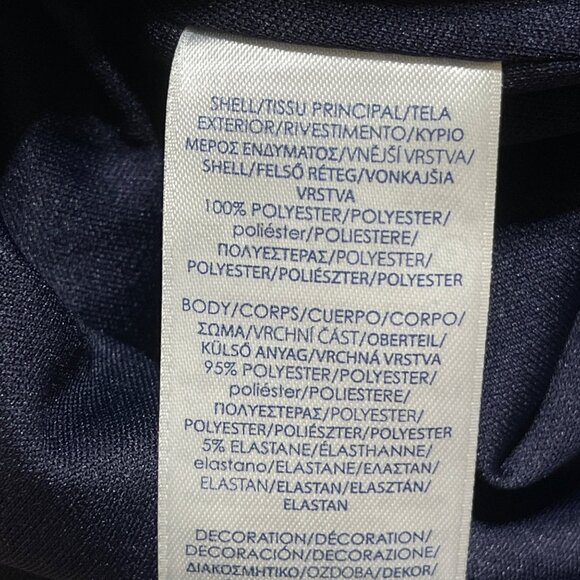 VTG Chaps Shift Dress Party Cocktail Navy Blue Sequined Size 10 - Picture 9 of 10